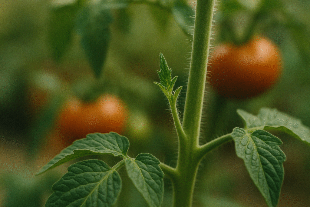 Gourmand d'un plant de tomates