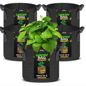 Utopia Home - Lot de 5 sacs de culture geotextile 18 L