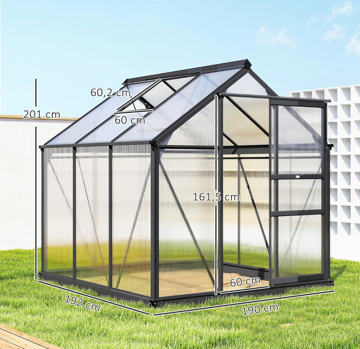 Outsunny - Serre de Jardin Polycarbonate